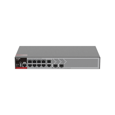 Switch PoE+ Empresarial 125 Watts, Administrable L2+, 8 Puertos PoE Gigabit , 2 Puertos Uplink Gigabit y 2 Puertos Uplink ...