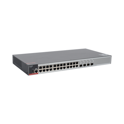 Switch Empresarial, Administrable L2+, 24 Puertos Gigabit y 4 Puertos Uplink SFP 2.5G RUIJIE - Vista 3