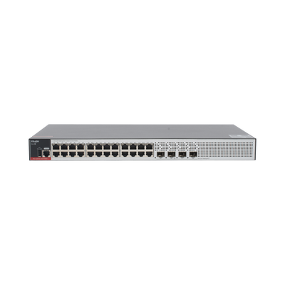 Switch Empresarial, Administrable L2+, 24 Puertos Gigabit y 4 Puertos Uplink SFP 2.5G - RUIJIE