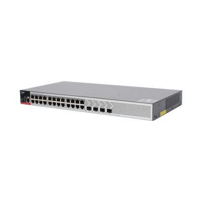 Switch PoE+ Empresarial 370 Watts, Administrable L2+, 24 Puertos Gigabit y 4 Puertos Uplink SFP 2.5G RUIJIE - Vista 3