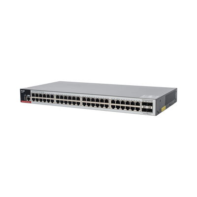 Switch Empresarial, Administrable L2+, 48 Puertos Gigabit y 4 Puertos Uplink SFP 2.5G RUIJIE - Vista 4