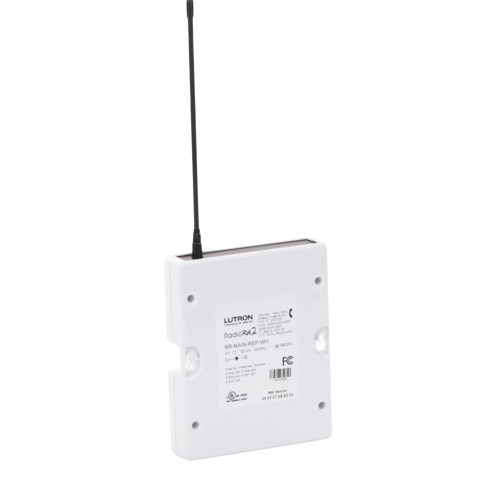 Repetidor principal RadioRA 2 / 434 MHz / alcance RF 9 m (cubre 232 m²) / Ethernet, RS232 y RS485 / reloj astronómico / hasta 100 | SIERRA STORE