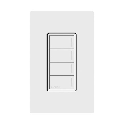 (RadioRa3) Botonera Sunnata Blanco 4 escenas, programe escenas diferentes en cada botón. - LUTRON RADIORA 3