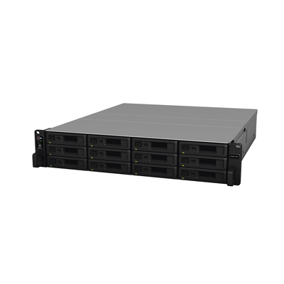 Servidor NAS para rack de 12 bahías / Expandible a 24 bahías / Hasta 288 TB / Doble fuente de poder SYNOLOGY - Vista 2