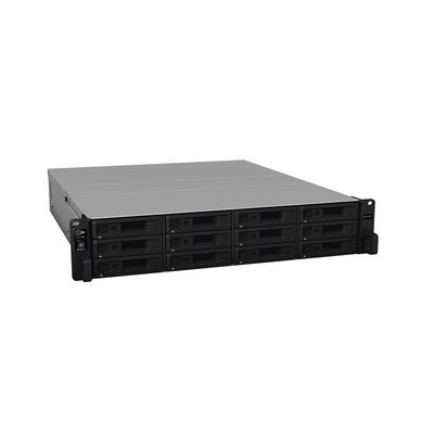 Servidor NAS para rack de 12 bahías / Expandible a 24 bahías / Hasta 288 TB / Doble fuente de poder - SYNOLOGY