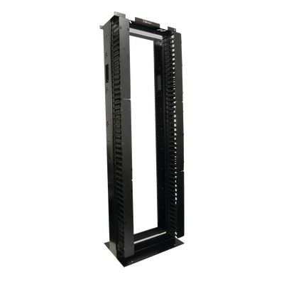 Rack de Aluminio System de 7ft x 19in, 45UR, Con organizadores verticales, conexión de tierra y accesorios de montaje - SI...