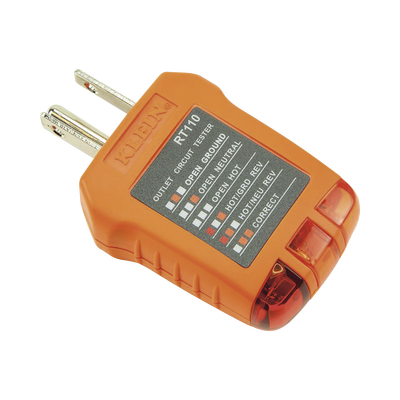 Probador de Tomacorrientes Estándar, con Secuencia de Luces para Indicar un Cableado Correcto/Incorrecto. KLEIN TOOLS - Vi...