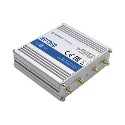 Router Industrial 4G LTE CAT6, WiFi 2.4GHz , Bandas: B2, B4, B5, B7, B12, B13, B25, B26, B29, B30, B66 TELTONIKA - Vista 3