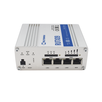Router Industrial LTE(4.5G) Cat6, 4 puertos Gigabit, Doble ranura SIM, GNSS TELTONIKA - Vista 3