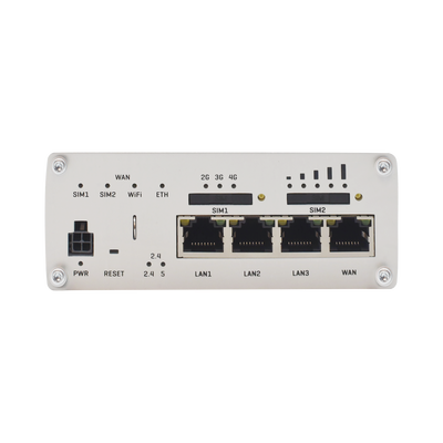 Router LTE (4.5G) Cat6 Profesional, 4 Puertos Gigabit, Doble SIM, USB, WiFi 802.11ac, GNSS TELTONIKA - Vista 4