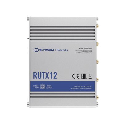 Router Industrial LTE (4.5G) cat 6, Doble Modem y doble SIM, GNSS, carcasa industrial TELTONIKA - Vista 2