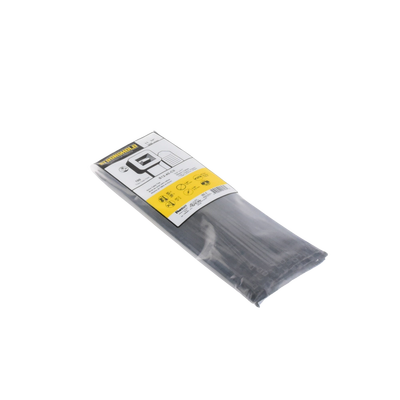 Cincho de Nylon 6.6 StrongHold™, 300mm largo x 3.6mm ancho, Color Negro, Exterior Resistente a Rayos UV, Paquete de 100pz ...