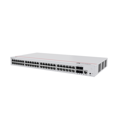 Switch de Distribución/Core Gigabit Administrable PoE Capa 3 / 48 puertos 10/100/1000 Mbps (PoE) / 4 Puertos 10GE SFP+ Upl...