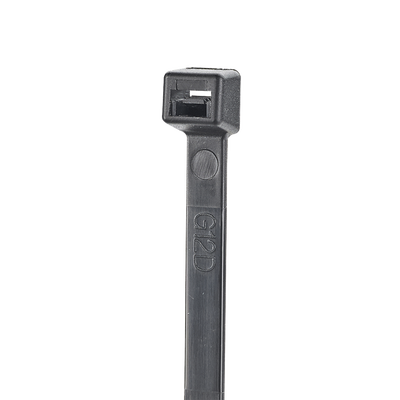 Cincho de Nylon 6.6 StrongHold™,  200mm  largo x 2.5mm ancho, Color Negro, Exterior Resistente a Rayos UV, Paquete de 100p...