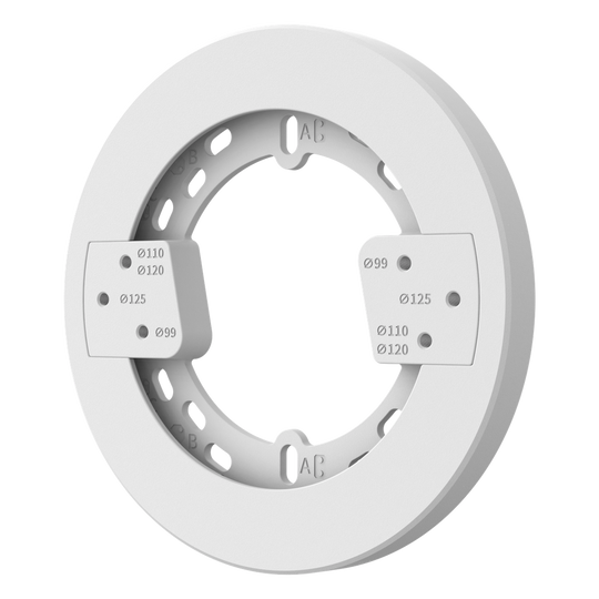 HANWHA VISION - SBD-110GP1 - Placa de Montaje para camaras / Material Aluminio y Plástico / Peso 181g / Dimensiones ø140x12.2mm / Compatible con múltiples