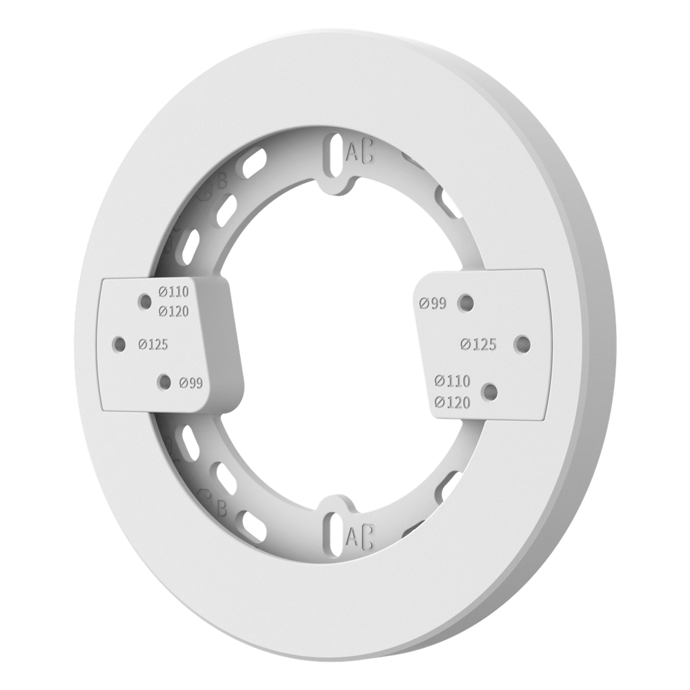 HANWHA VISION - SBD-110GP1 - Placa de Montaje para camaras / Material Aluminio y Plástico / Peso 181g / Dimensiones ø140x12.2mm / Compatible con múltiples