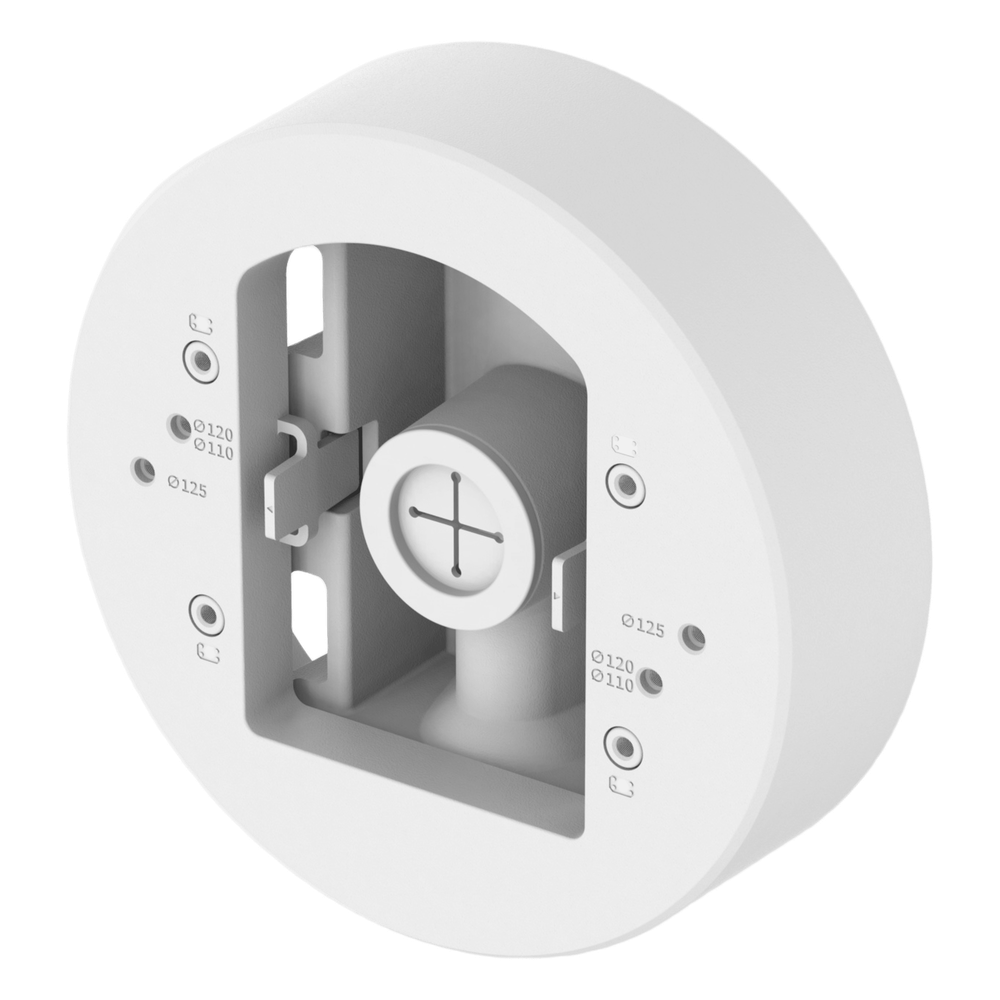 HANWHA VISION - SBD-140PMW - Adaptador de poste compatible con camaras tipo domo Hanwha / verificar compatibilidad