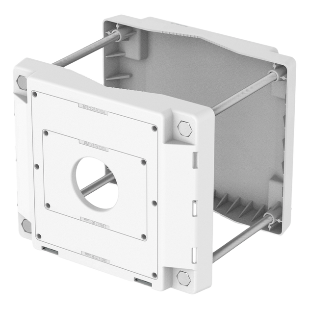 HANWHA VISION - SBP-150PMW - Soporte de Poste / Montura de Aluminio / Color Blanco / Carga Máxima 40 kg / Certificaciones FCC-CE-EAC-UL