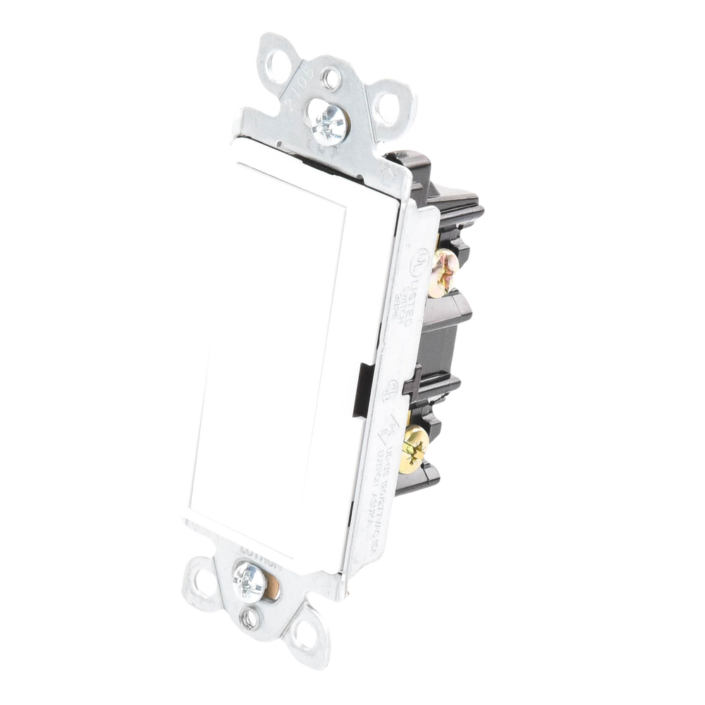 Interruptor de Pared Unipolar / 15 A / 120/277 V / Accionamiento Paleta / Acabado Snow Satinado | SIERRA STORE