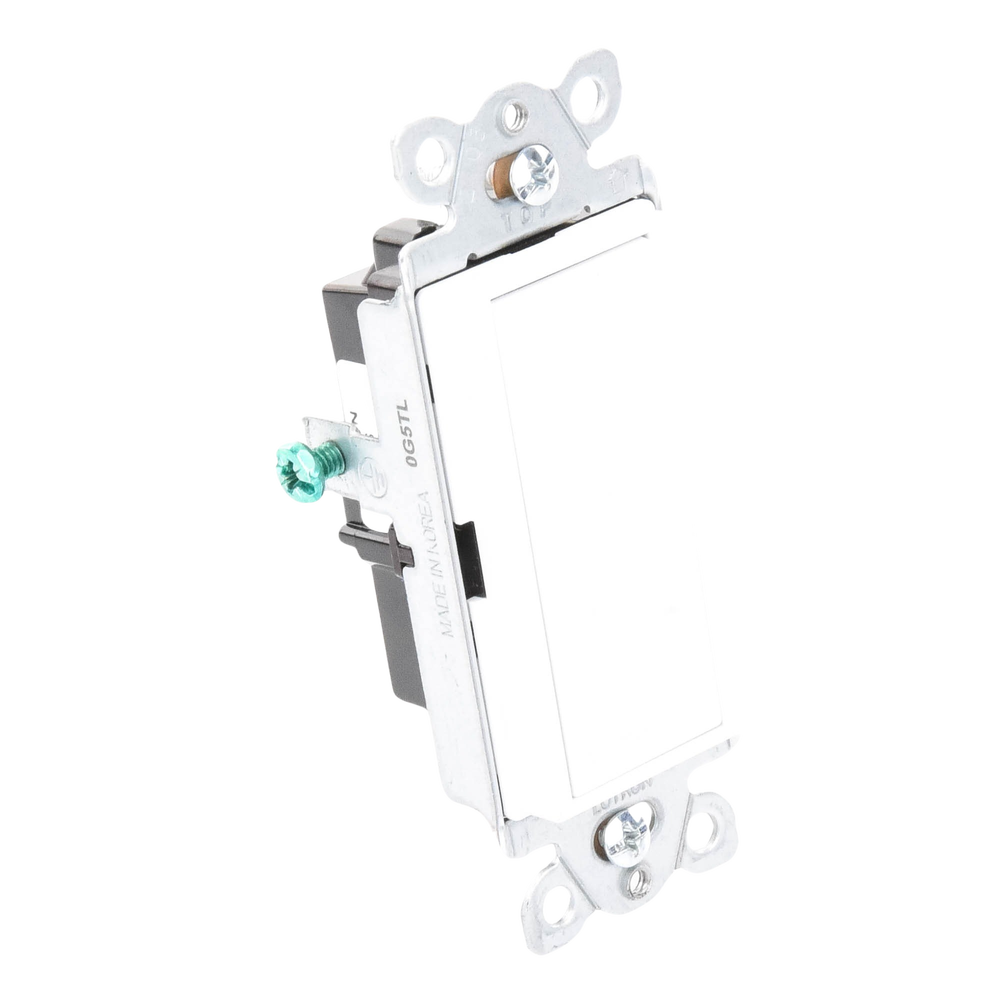 Interruptor de Pared Unipolar / 15 A / 120/277 V / Accionamiento Paleta / Acabado Snow Satinado | SIERRA STORE