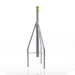 Tramo de Remate para Torre / Tubo Central 2' Cal.18 / Tubos 7/8' Cal.18 / 3 Opresores para Pararrayos / Galvanizado Electrolítico / | SIERRA STORE