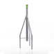 Tramo de Remate para Torre / Tubo Central 2' Cal.18 / Tubos 7/8' Cal.18 / 3 Opresores para Pararrayos / Galvanizado Electrolítico / | SIERRA STORE