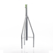 Tramo de Remate para Torre / Tubo Central 2' Cal.18 / Tubos 7/8' Cal.18 / 3 Opresores para Pararrayos / Galvanizado Electrolítico / | SIERRA STORE