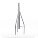 Tramo de Remate para Torre / Tubo Central 2' Cal.18 / Tubos 7/8' Cal.18 / 3 Opresores para Pararrayos / Galvanizado Electrolítico / | SIERRA STORE