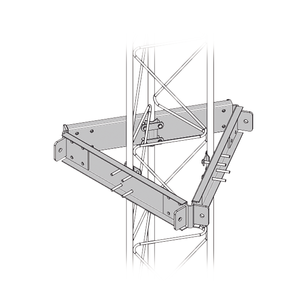 Estabilizador Antitorsión para Torre / 6 Puntos de Sujeción / Acero Galvanizado / Compatible STZ90G / 3 Brackets Incluidos | SIERRA STORE