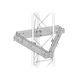 Estabilizador Antitorsión para Torre / 6 Puntos de Sujeción / Acero Galvanizado / Compatible STZ90G / 3 Brackets Incluidos | SIERRA STORE