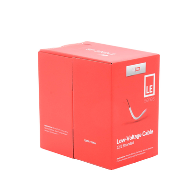 Bobina de 305 Metros (1000 Pies) de Cable / 2 x 22 AWG / Tipo CCA de Color Blanco / Aplicaciones en Alarmas de Intrusión/C...