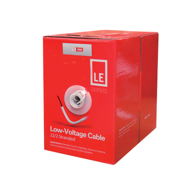 Bobina de 305 Metros (1000 Pies) de Cable / 2 x 22 AWG / Tipo CCA de Color Blanco / Aplicaciones en Alarmas de Intrusión/C...