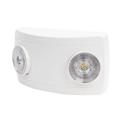 Luz de Emergencia Dual LED ultra compacta/150 lúmenes/Luz fría/Batería de Respaldo Incluida/Botón de test. - SFIRE