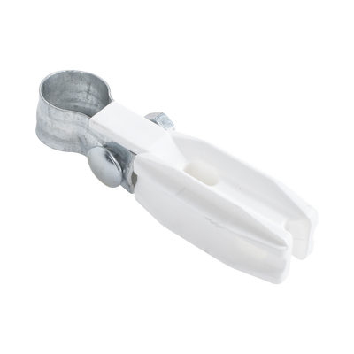 Aislador de paso o esquina de color BLANCO con abrazadera incluida de 1 Pulgada para uso en poste cerco eléctrico SFIRE - ...