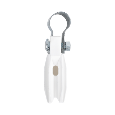 Aislador de paso o esquina de color BLANCO con abrazadera incluida de 1 Pulgada para uso en poste cerco eléctrico SFIRE - ...