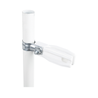 Aislador de paso o esquina de color BLANCO con abrazadera incluida de 1 Pulgada para uso en poste cerco eléctrico - SFIRE