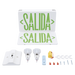 Letrero de Emergencia LED DUAL de SALIDA con Luz de Emergencia/Montaje Universal (pared, lateral o Techo)/Batería de Respa...