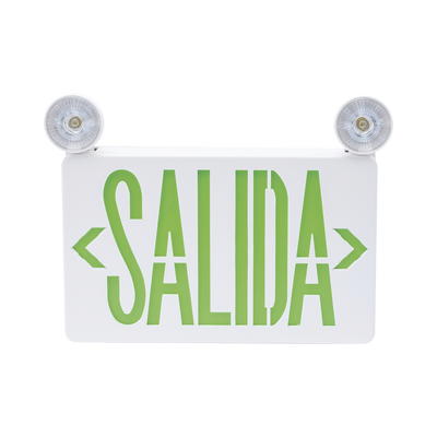 Letrero de Emergencia LED DUAL de SALIDA con Luz de Emergencia/Montaje Universal (pared, lateral o Techo)/Batería de Respa...
