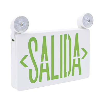 Letrero de Emergencia LED DUAL de SALIDA con Luz de Emergencia/Montaje Universal (pared, lateral o Techo)/Batería de Respa...