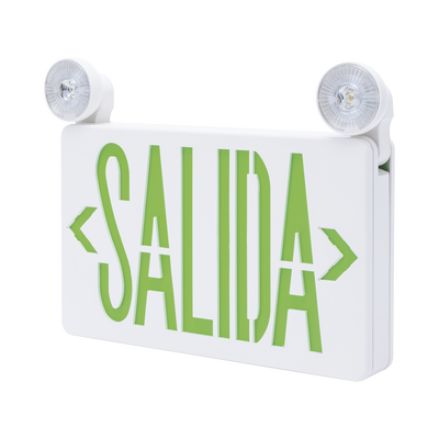 Letrero de Emergencia LED DUAL de SALIDA con Luz de Emergencia/Montaje Universal (pared, lateral o Techo)/Batería de Respa...