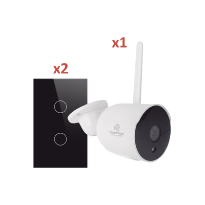 (Wifi) KIT 1 camara Wifi y 2 apagadores inteligentes Wifi - SMARTHOME BY EPCOM