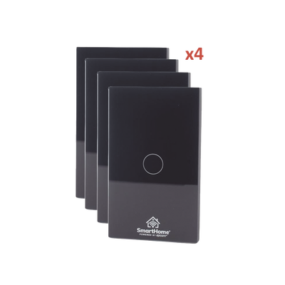 (Wifi) KIT 4 apagadores inteligentes Wifi compatibles con Alexa y GoogleHome - SMARTHOME BY EPCOM