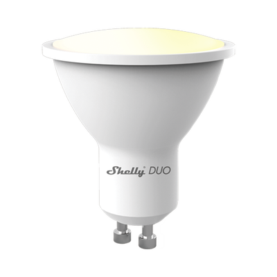 Foco tipo Gu10 inteligente con señal inalámbrica, color dual blanco y cálido, uso de App Shelly. AC 100-240V - SHELLY