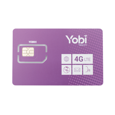 SIM Yobi para dispositivos móviles 3G/4G con recarga de 10GB cada mes durante 1 año de servicio (solo datos) - YOBI