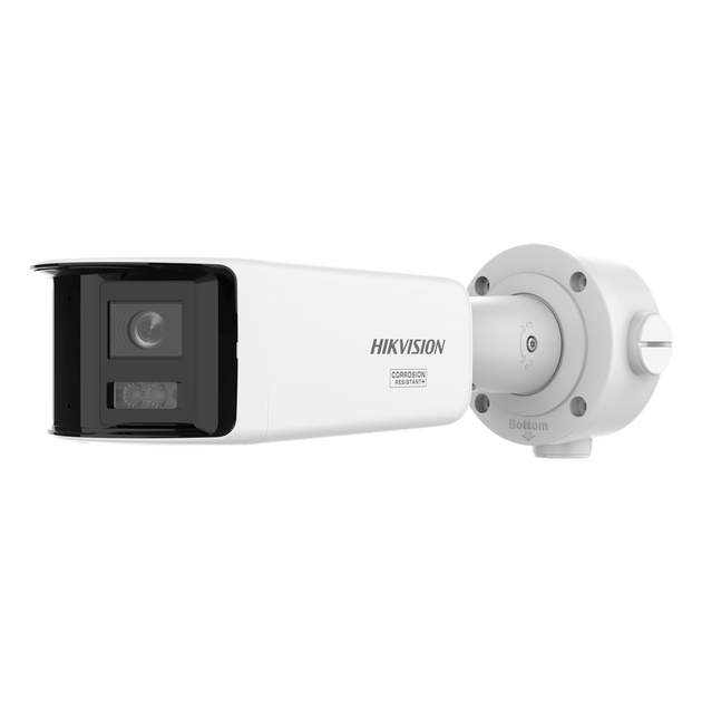 HIKVISION - DS-2CD3T167G3P-LIHSUY/SL - [ PROTECCIÓN ACTIVA ] Bala IP Panorámica 8 Megapixel / 180° / Lente 4 mm / Imagen a Color 24/7 / PoE / WDR 130° / IP67 / ACUSENSE /