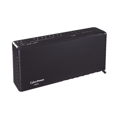 UPS de 750 VA/375 W, Topología Standby, Entrada 120 Vca NEMA 5-15P, de Escritorio, Con 8 Tomas NEMA 5-15R CYBERPOWER - Vis...