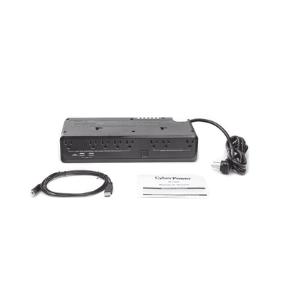 UPS de 750 VA/375 W, Topología Standby, Entrada 120 Vca NEMA 5-15P, de Escritorio, Con 8 Tomas NEMA 5-15R CYBERPOWER - Vis...