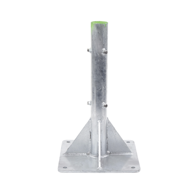 Base para Mástil Hasta 2" con Opresores, Base de 50 x 50 cm y Tubo de 80 cm Ced. 30. Galv. Inmersión. SYSCOM TOWERS - Vista 4