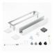 Caja de Escritorio para Módulos / Capacidad 4 Módulos K45 / Aluminio Anodizado / Salida Posterior de Cables / 54×225×54 mm | SIERRA STORE