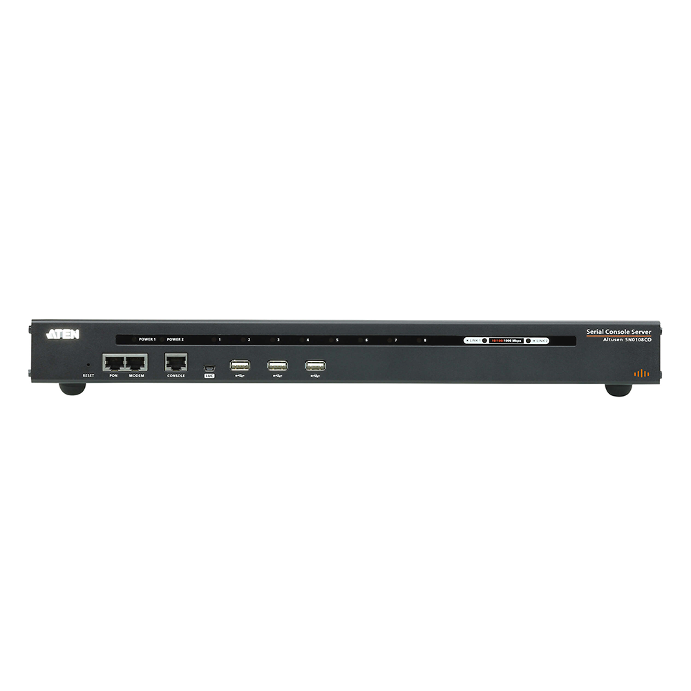 Servidor de consola serie por IP / 8 puertos / Redundancia de alimentación y red / TLS 1.2 / RSA 2048 bits | SIERRA STORE